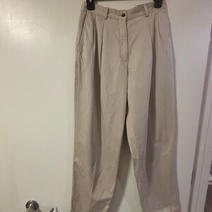 L.L. Bean Women's Cream Ankle Pants